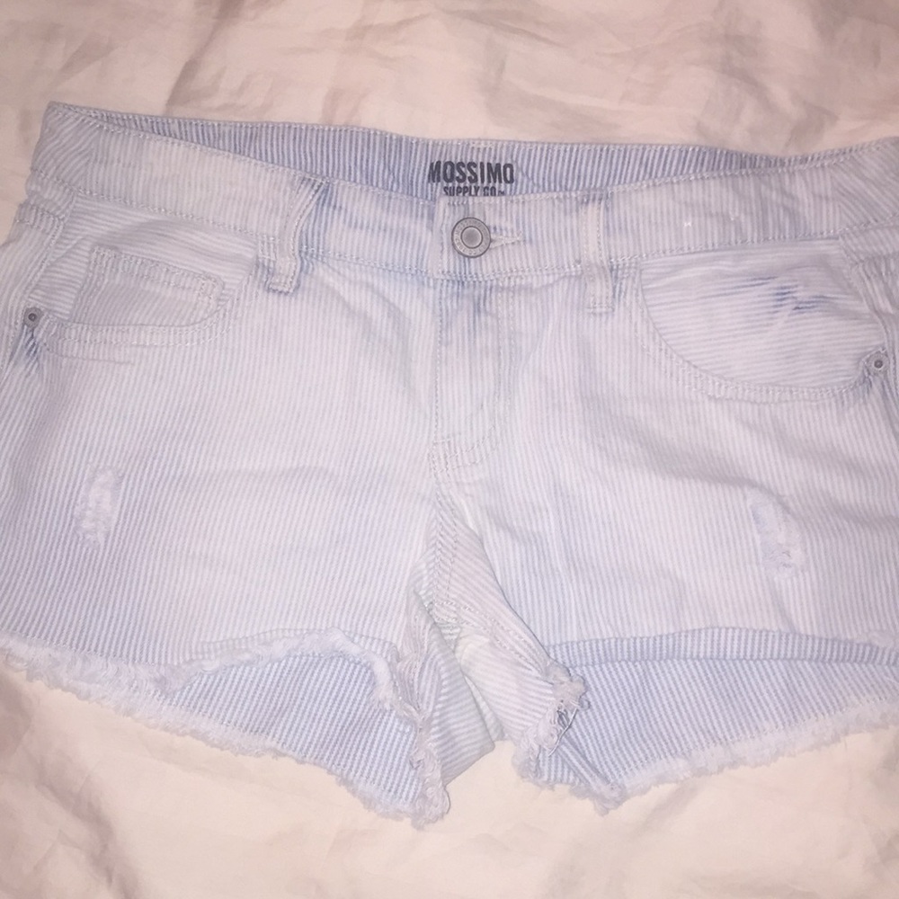 Pinstriped mossimo women’s jean shorts